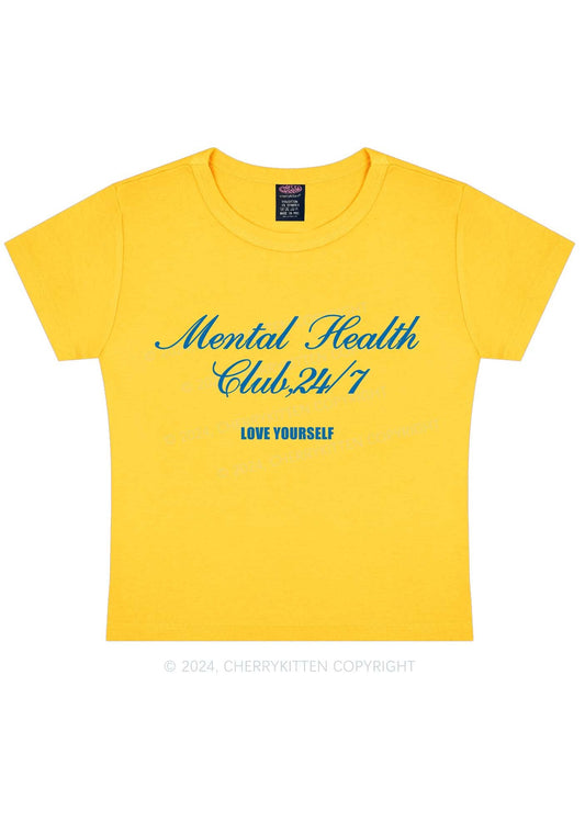 Mental Health Club Y2K Baby Tee Cherrykitten