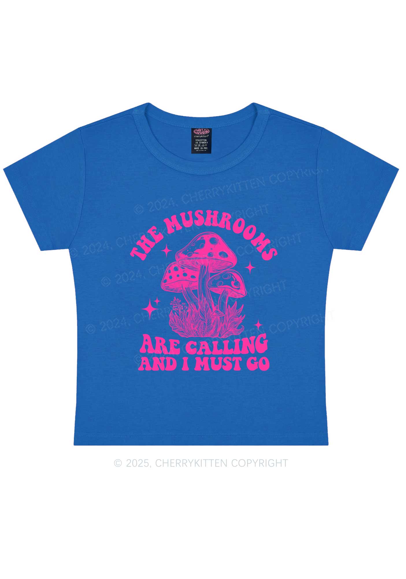 The Mushrooms Are Calling Y2K Baby Tee Cherrykitten