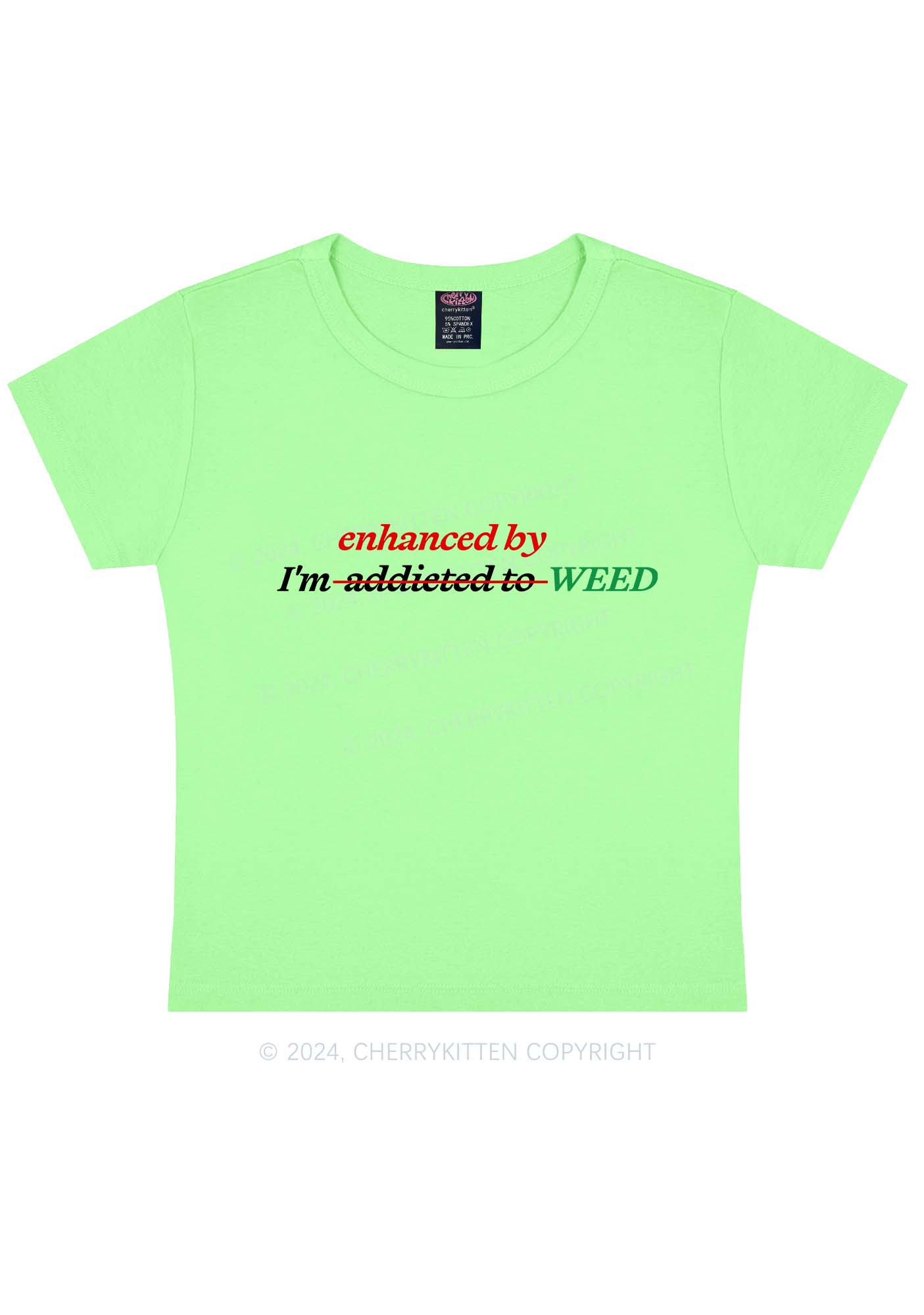 Enhanced By Wxxd Y2K Baby Tee Cherrykitten