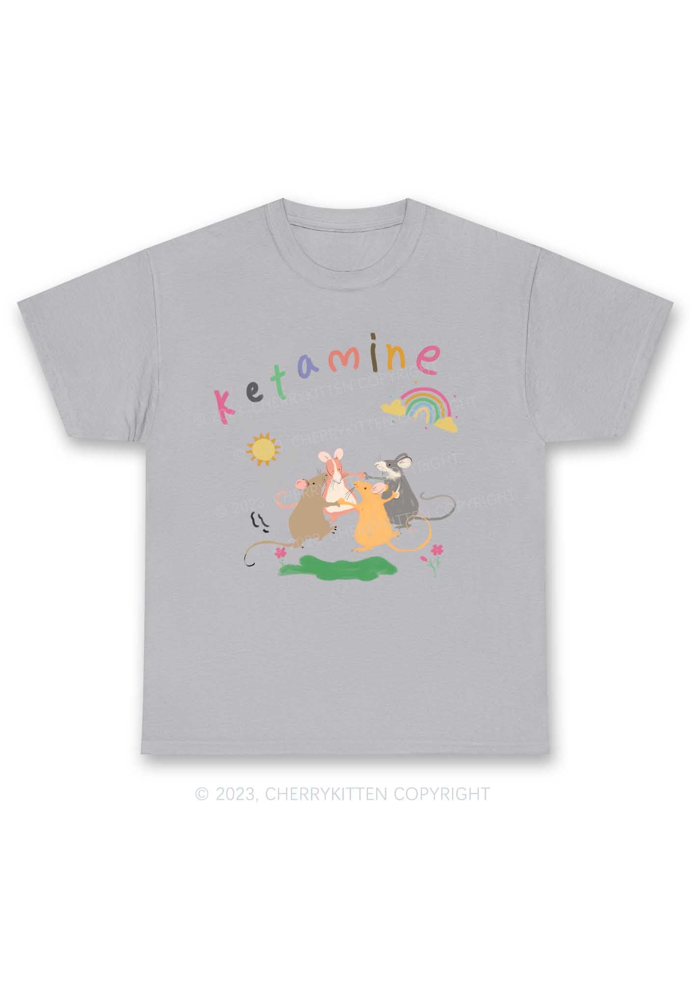 Rainbow Dancing Mice Y2K Chunky Shirt Cherrykitten