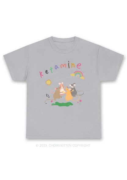 Rainbow Dancing Mice Y2K Chunky Shirt Cherrykitten