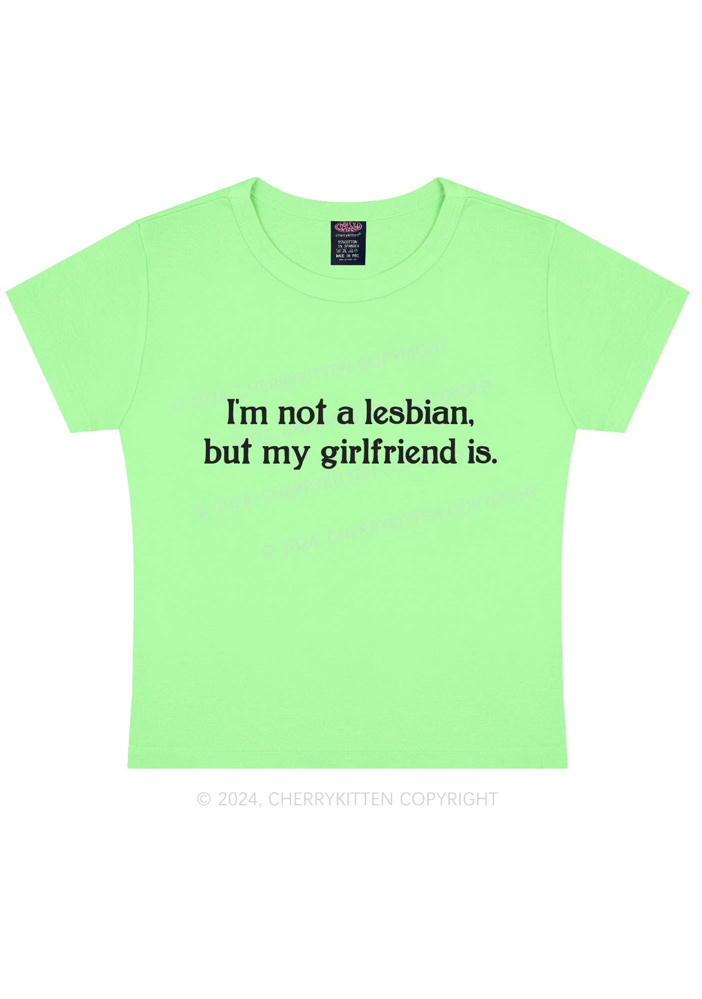 My Girlfriend Is Lesbian Y2K Baby Tee Cherrykitten