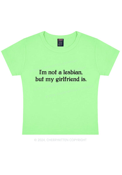 My Girlfriend Is Lesbian Y2K Baby Tee Cherrykitten