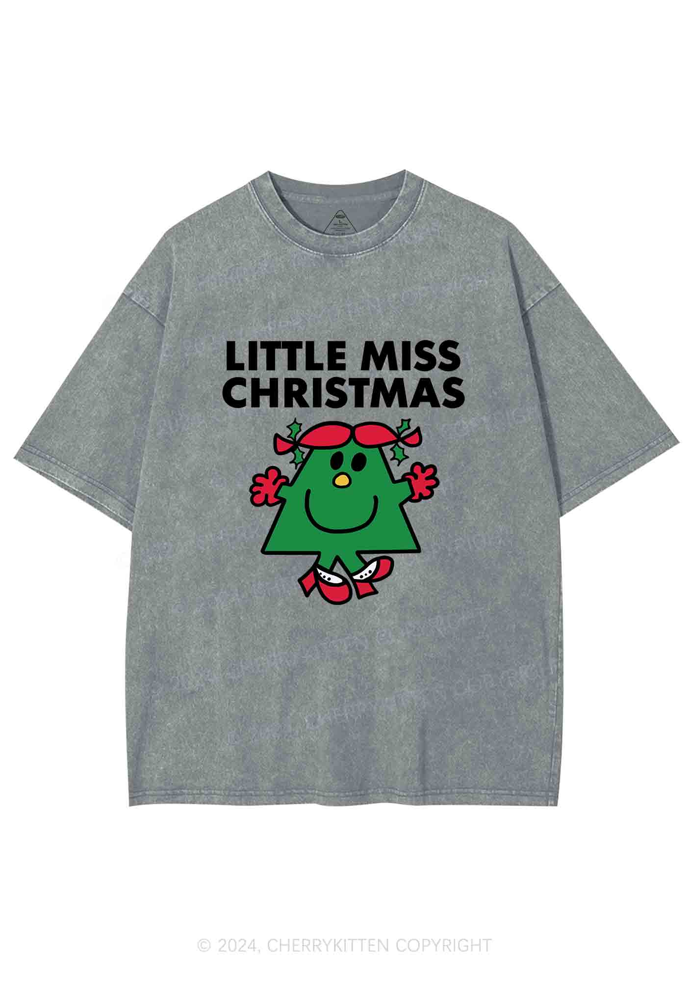 Christmas Little Miss Y2K Washed Tee Cherrykitten