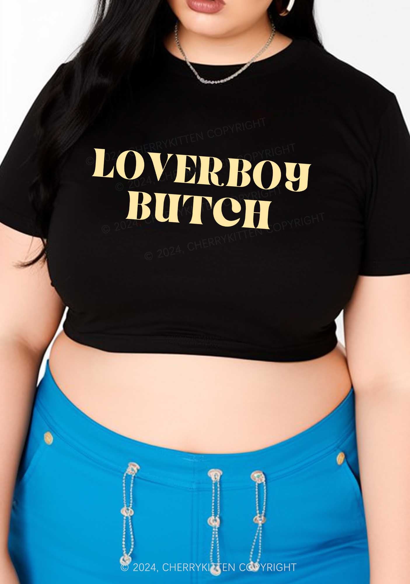 Curvy Loverboy Butch Y2K Baby Tee Cherrykitten