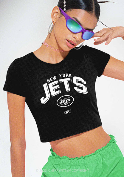 NY Jets Super Bowl Y2K Baby Tee Cherrykitten