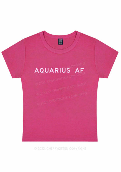 Curvy Custom Zodiac AF Y2K Baby Tee Cherrykitten