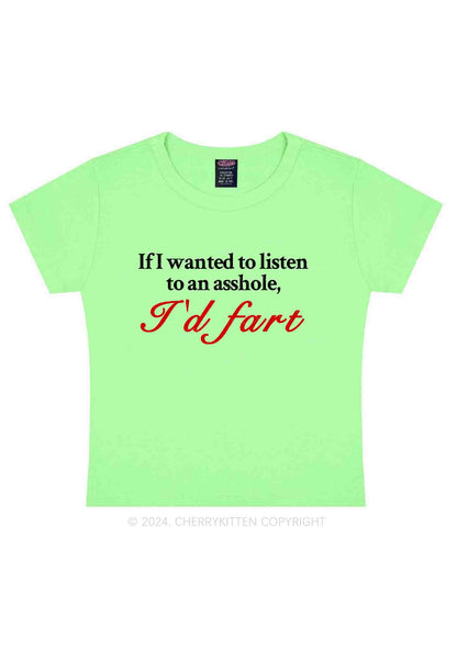 I'd Fart Y2K Baby Tee Cherrykitten