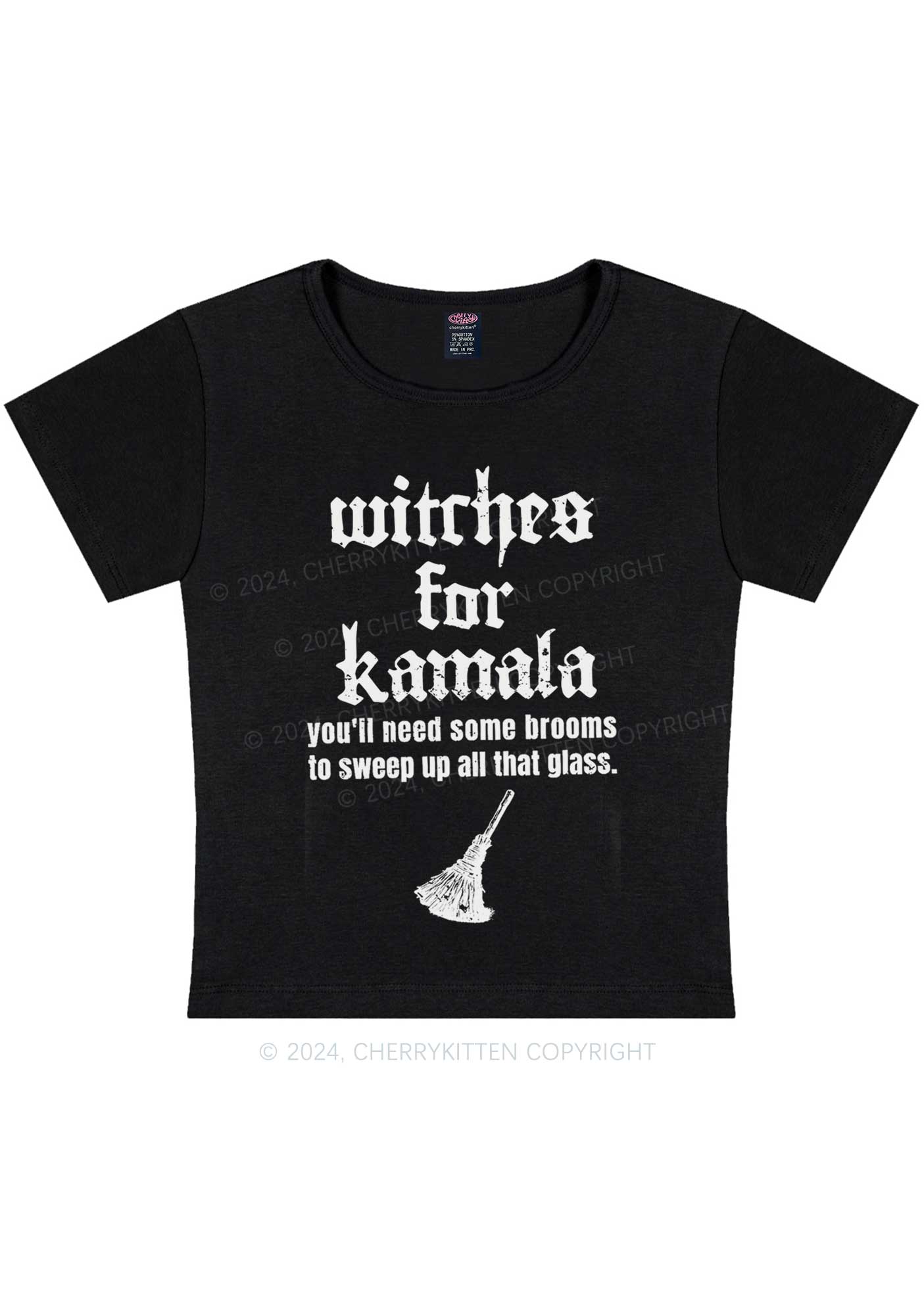 Halloween Witches for Kamala Y2K Baby Tee Cherrykitten