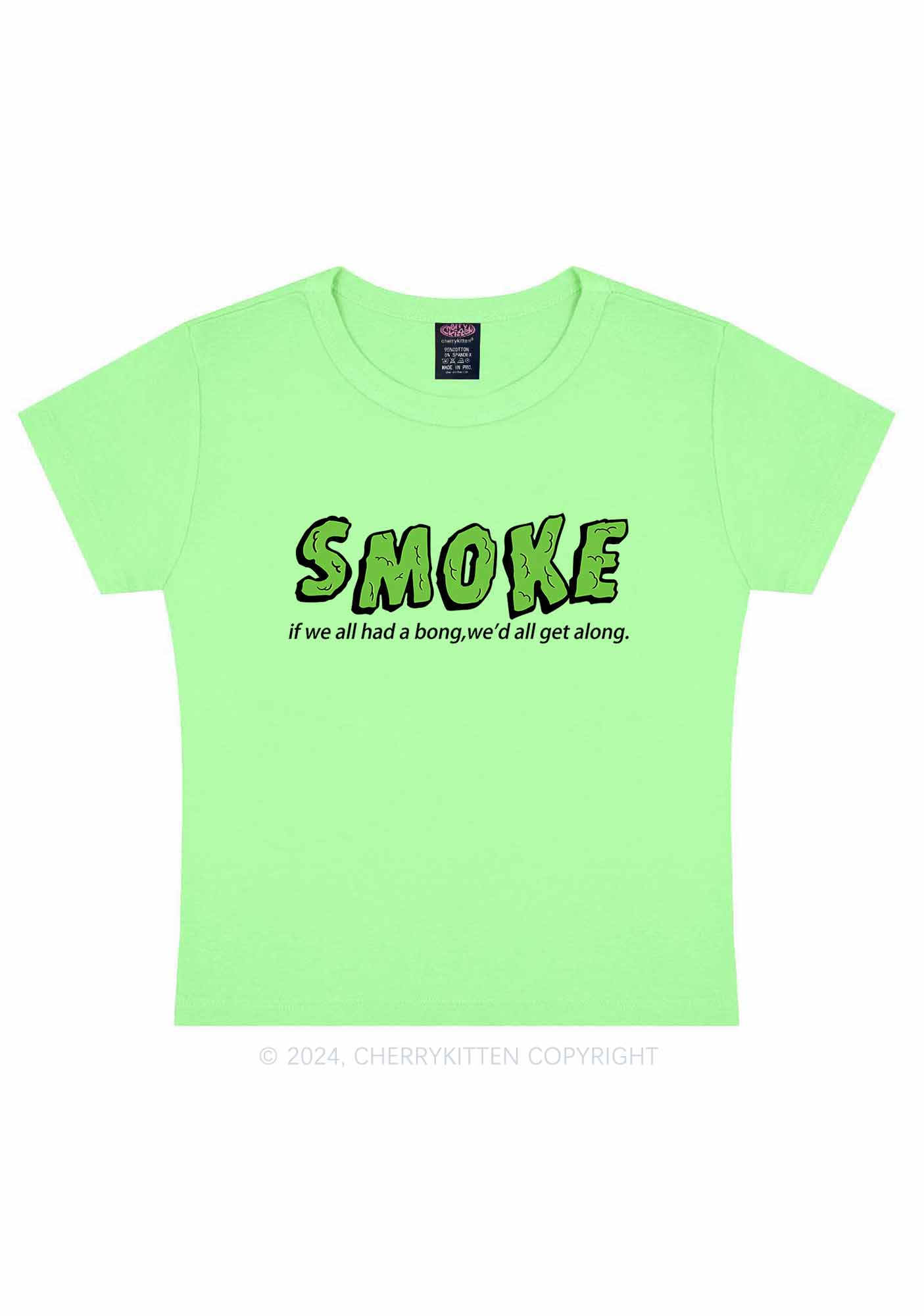 Smoke Get Along Y2K Baby Tee Cherrykitten