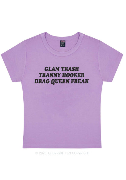 Glam Trash Y2K Baby Tee Cherrykitten