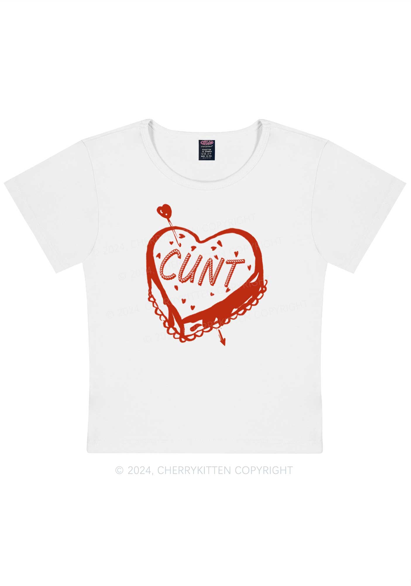 Cxxt Cake Y2K Valentine's Day Baby Tee Cherrykitten