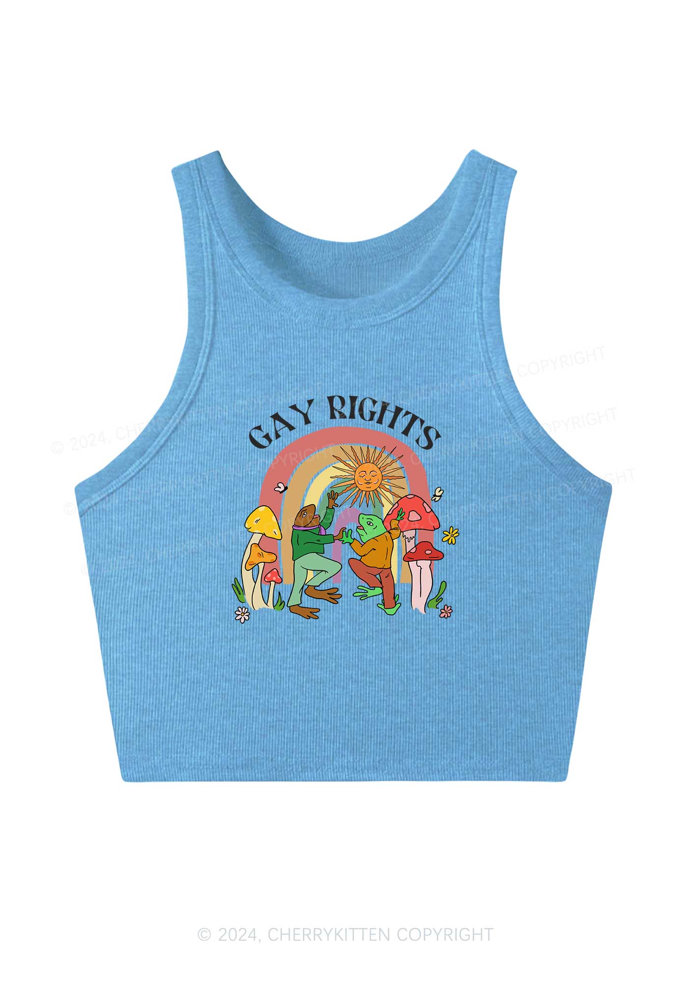 Gay Rights Y2K Crop Tank Top Cherrykitten