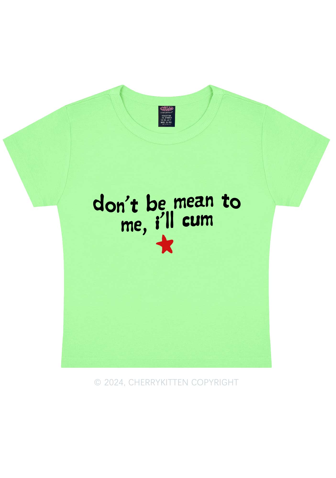 Don't Be Mean Y2K Baby Tee Cherrykitten