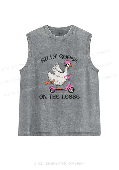 Silly Goose On the Loose Y2K Washed Tank Cherrykitten