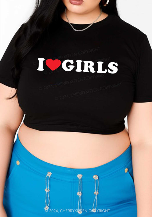 Curvy I Love Girls Y2K Baby Tee Cherrykitten