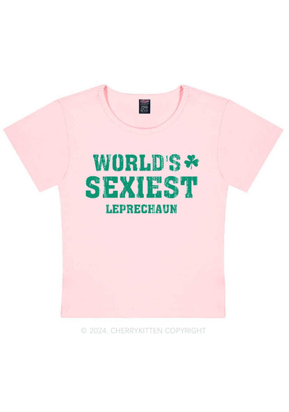 Worlds Sexiest Leprechaun St Patricks Y2K Baby Tee Cherrykitten