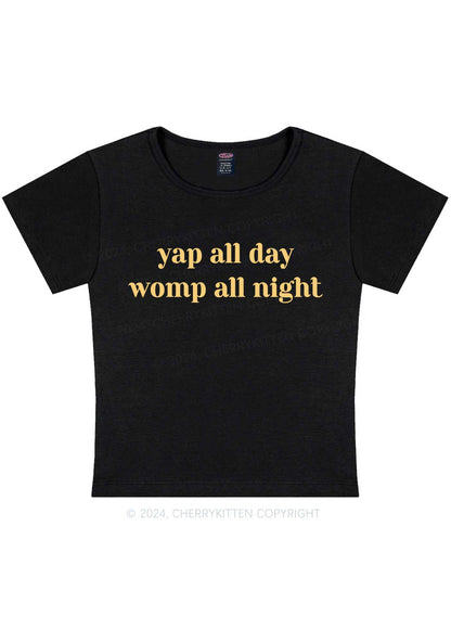 Yap All Day Y2K Baby Tee Cherrykitten