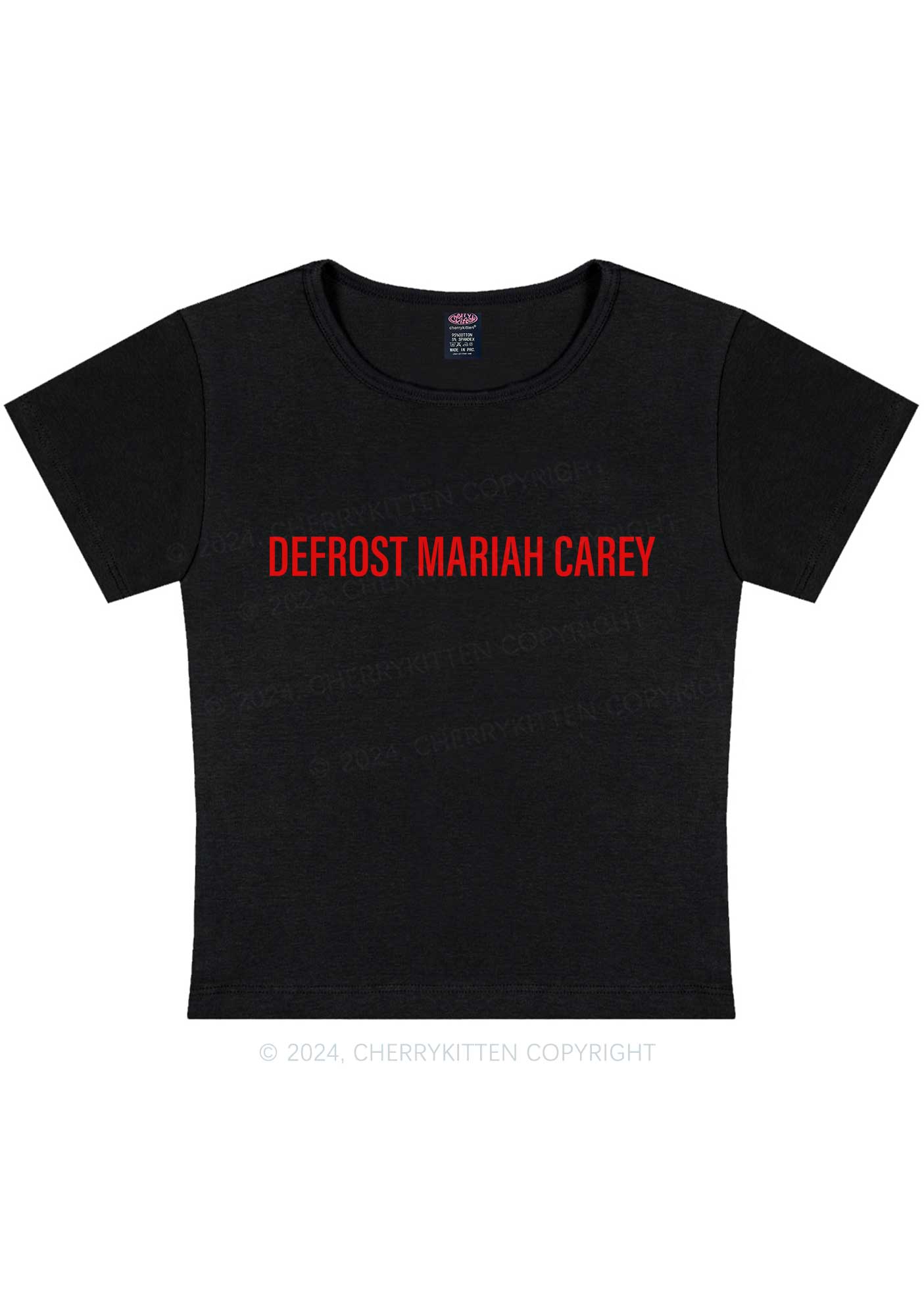 Christmas Defrost MC Y2K Baby Tee Cherrykitten