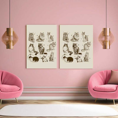 Retro Kitten Y2K Canvas Wall Art Cherrykitten