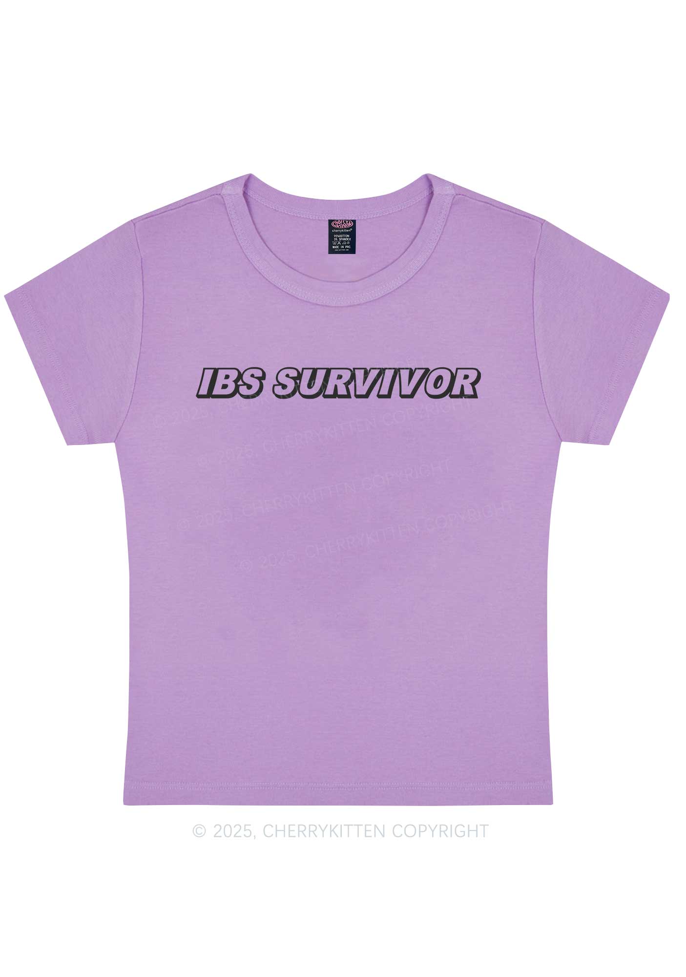 IBS Survivor Y2K Baby Tee Cherrykitten