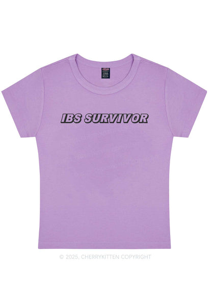 IBS Survivor Y2K Baby Tee Cherrykitten