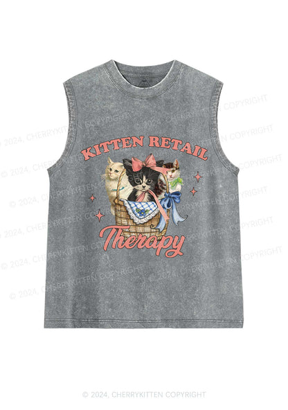 Kitten Retail Therapy Y2K Washed Tank Cherrykitten