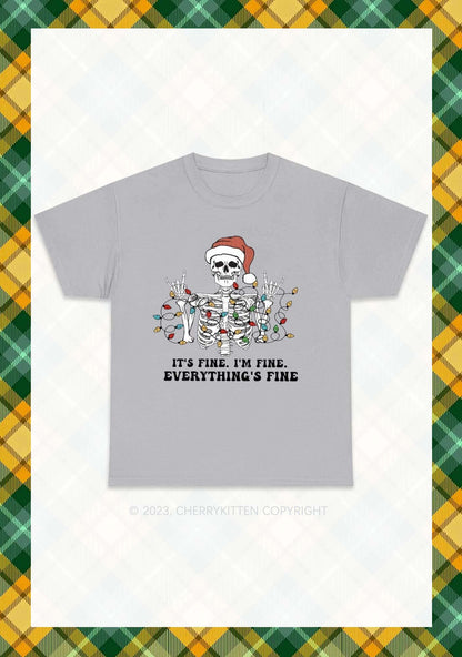 Everything's Fine Christmas Chunky Shirt Cherrykitten