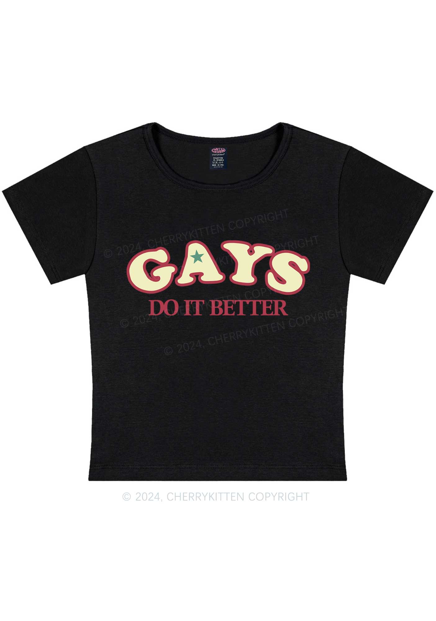 Gays Do It Better Y2K Baby Tee Cherrykitten