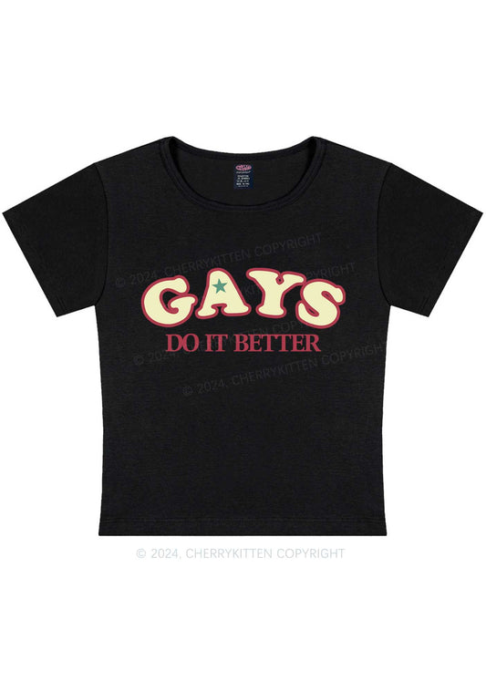 Gays Do It Better Y2K Baby Tee Cherrykitten