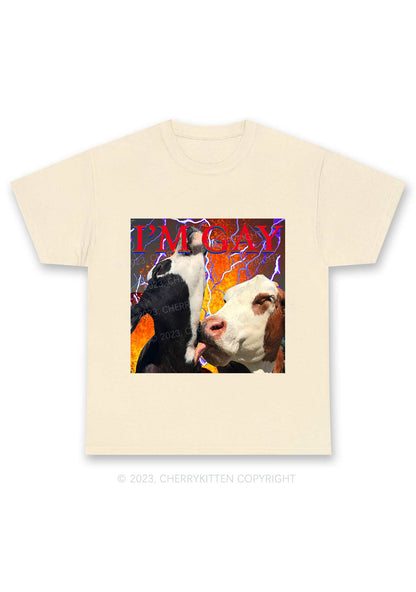 Gay Cow Play Y2K Chunky Shirt Cherrykitten