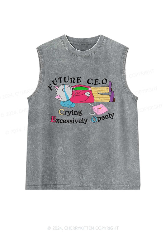 Future CEO Y2K Washed Tank Cherrykitten