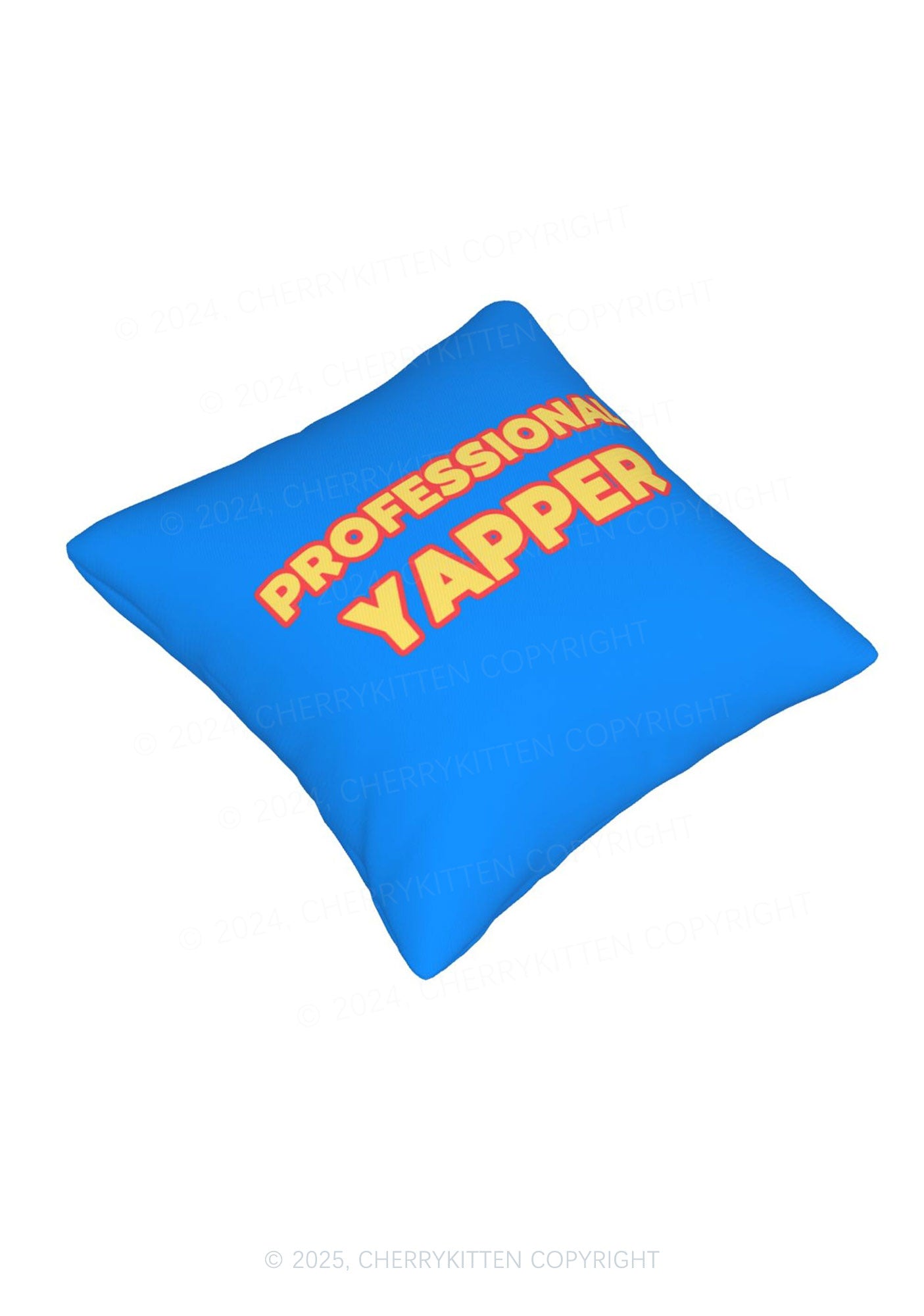 Professional Yapper Y2K Throw Pillow Cover Cherrykitten