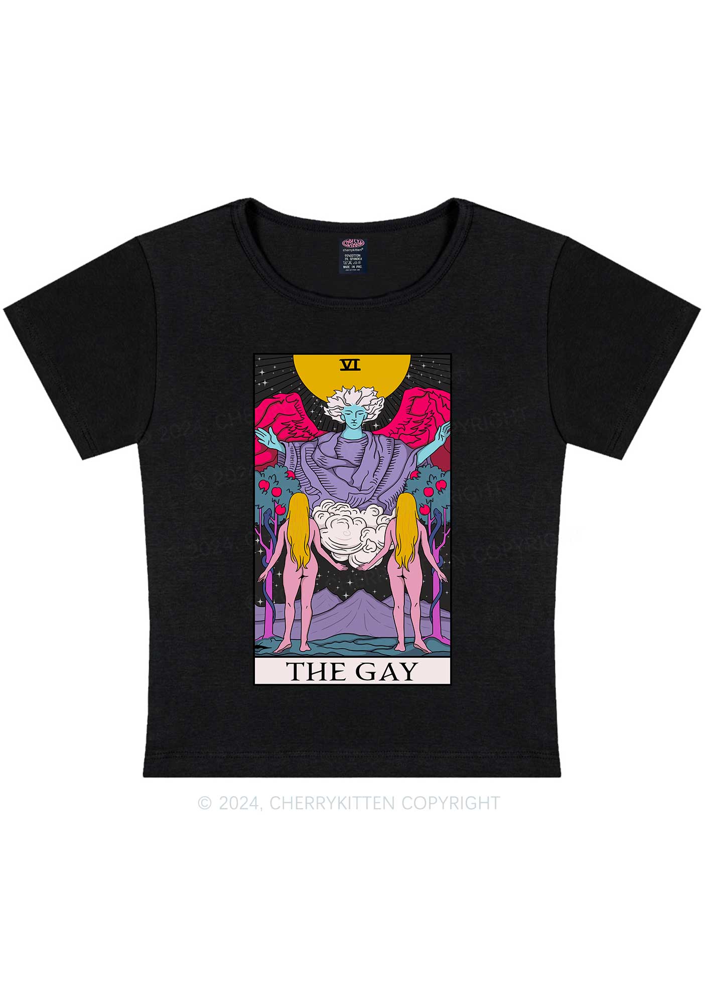 The Gay Witch Y2K Baby Tee Cherrykitten