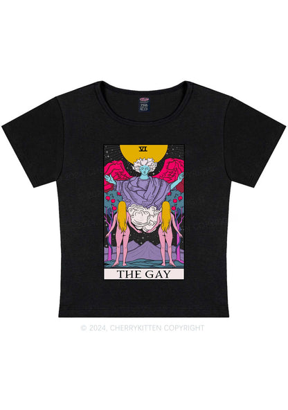 The Gay Witch Y2K Baby Tee Cherrykitten