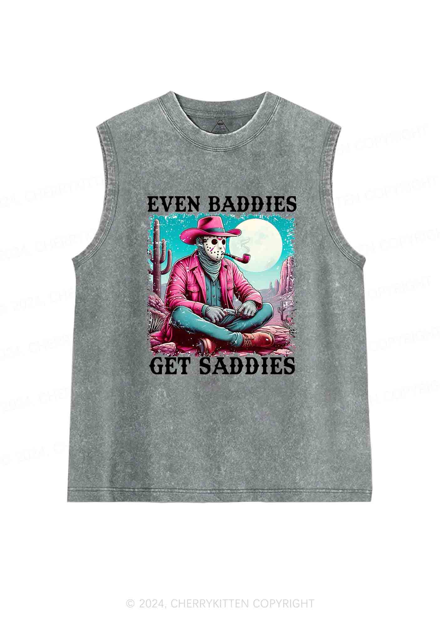 Halloween Baddies Cowboy Y2K Washed Tank Cherrykitten