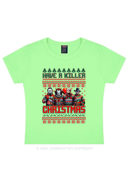 Christmas Have A Killer Y2K Baby Tee Cherrykitten