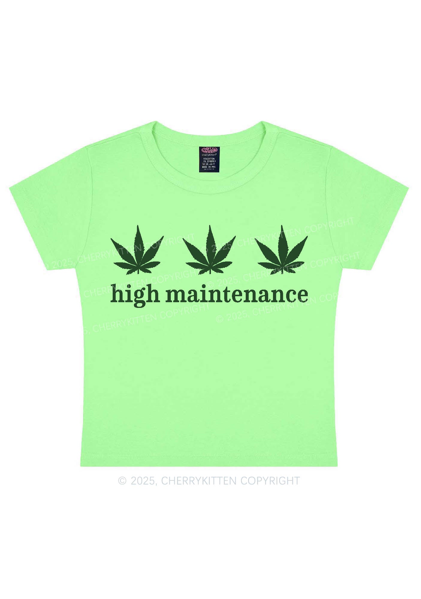 High Maintenance Y2K Baby Tee Cherrykitten