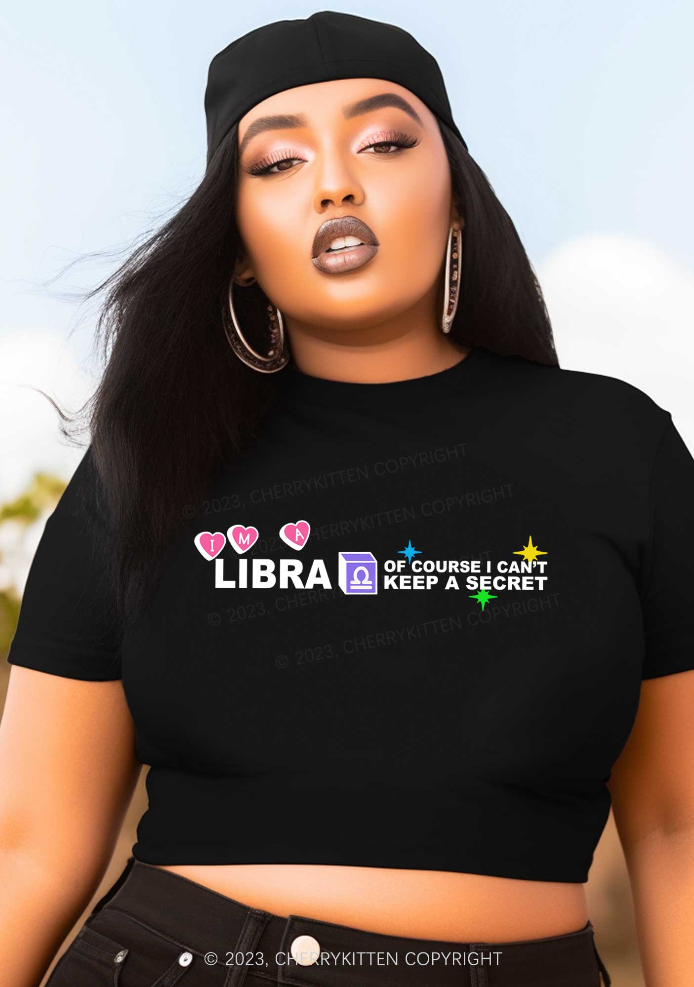 Curvy I'm A Libra Y2K Baby Tee Cherrykitten