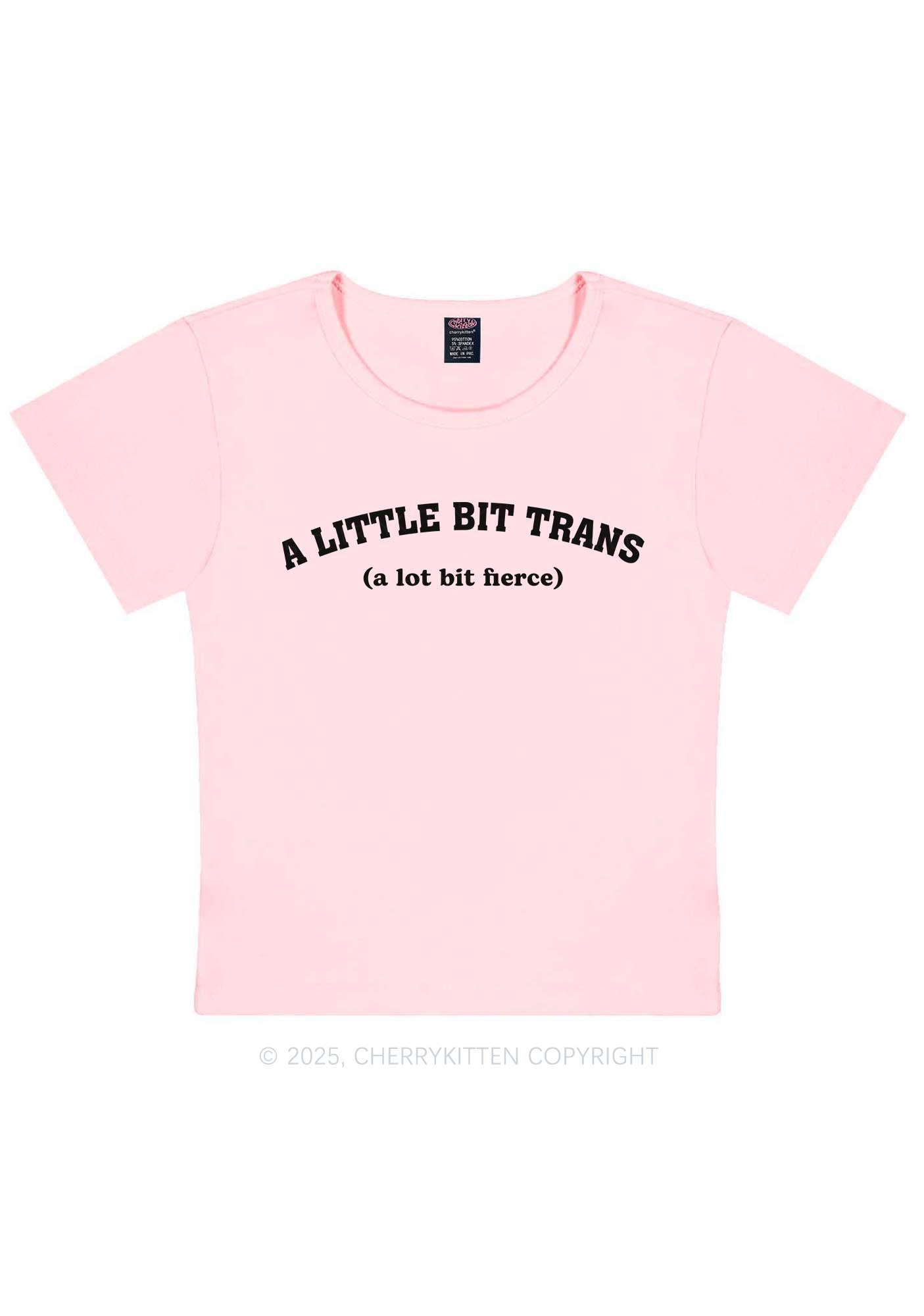 A Little Bit Trans Y2K Baby Tee Cherrykitten