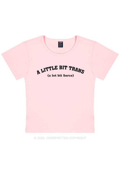 A Little Bit Trans Y2K Baby Tee Cherrykitten