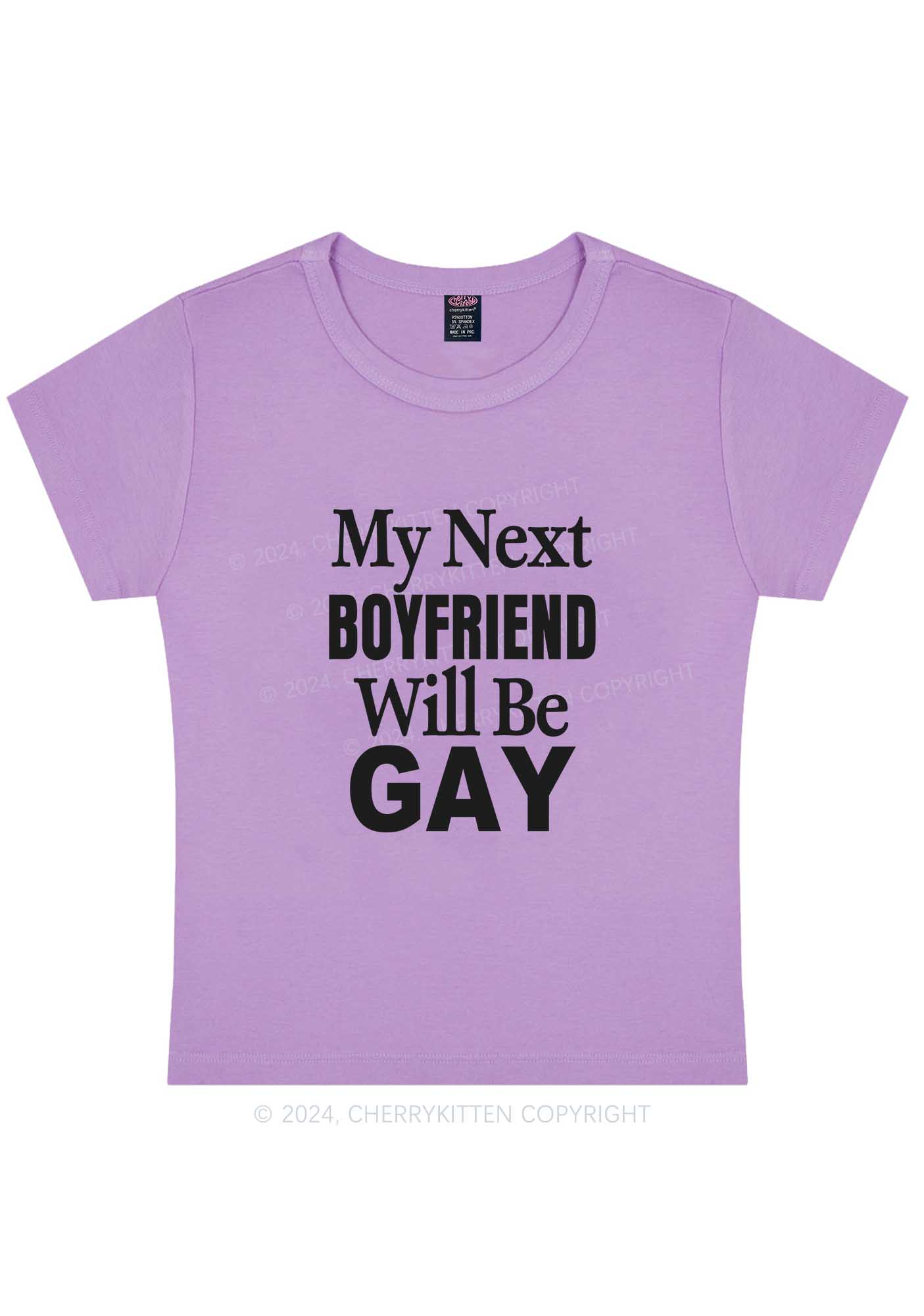 Next Boyfriend Gay Y2K Baby Tee Cherrykitten