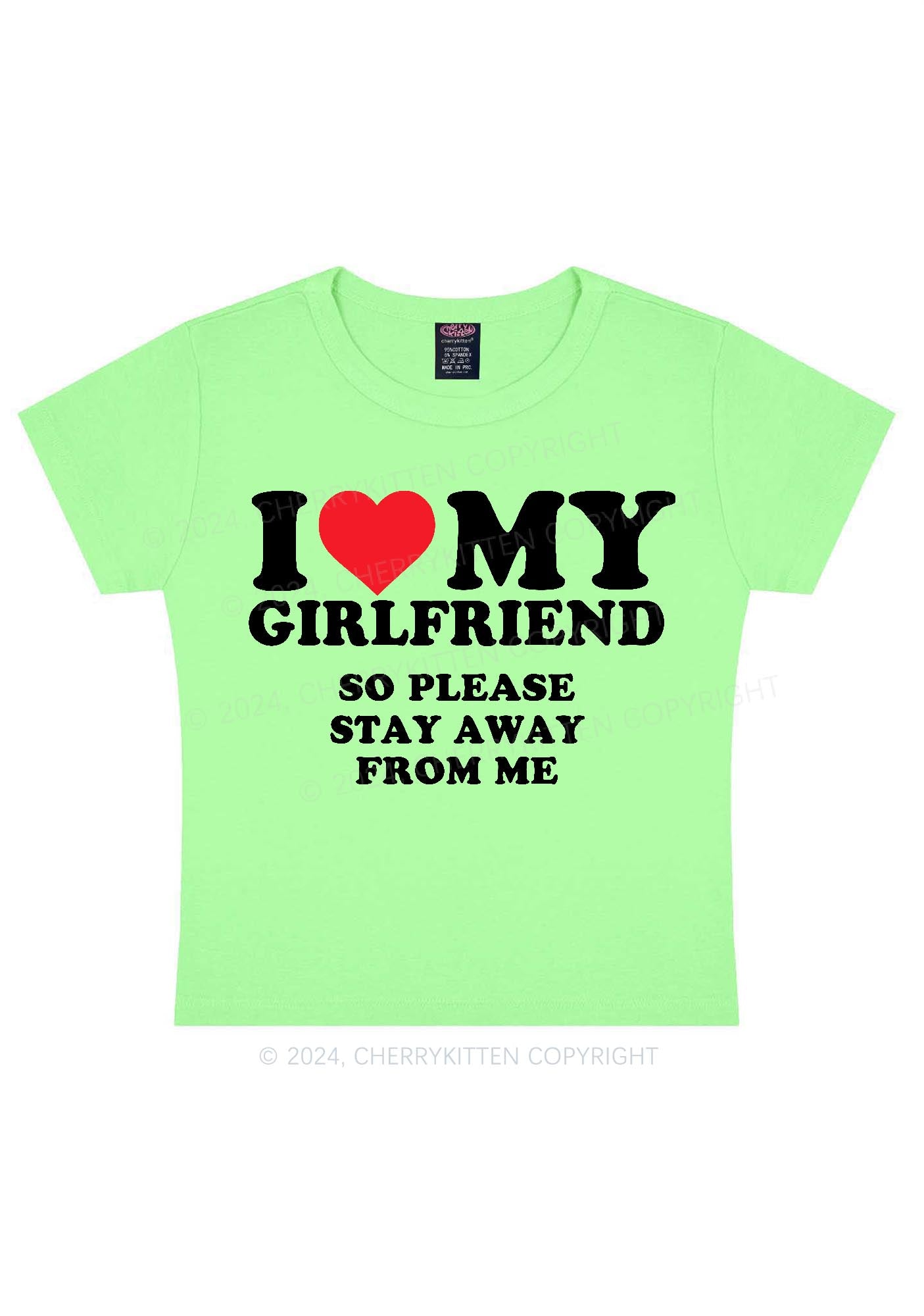 I Love My GF Y2K Valentine's Day Baby Tee Cherrykitten