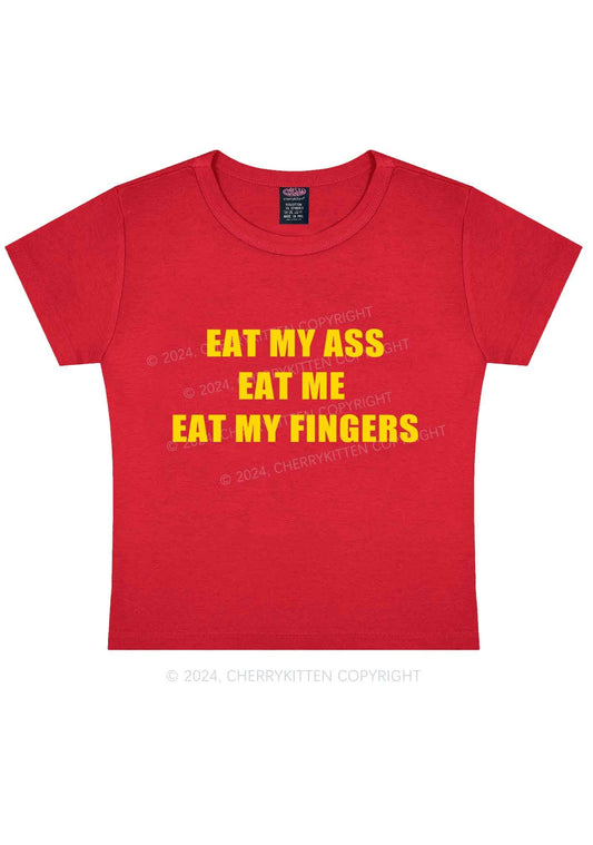 Eat My Fingers Y2K Baby Tee Cherrykitten