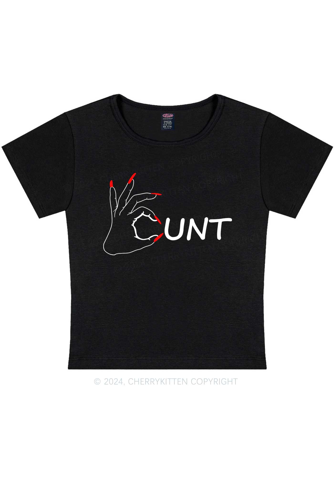 Clever Cxxt Y2K Baby Tee Cherrykitten