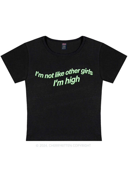 Im High Girl Y2K Baby Tee Cherrykitten