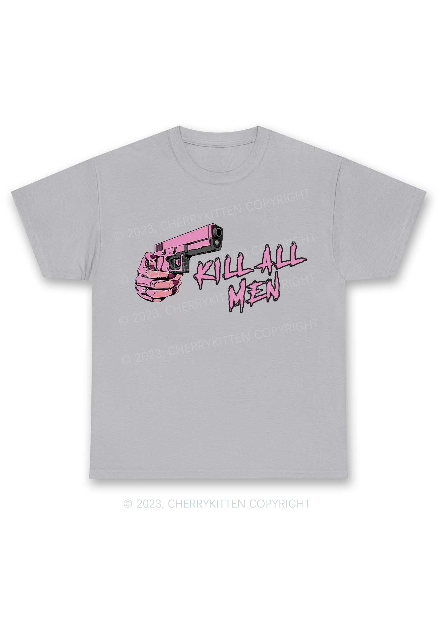 Kill All Men Y2K Chunky Shirt Cherrykitten