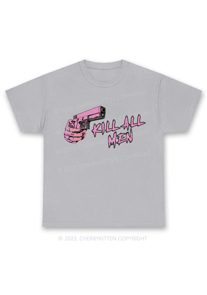 Kill All Men Y2K Chunky Shirt Cherrykitten