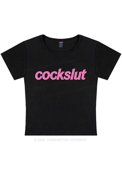 Cockslxt Y2K Baby Tee Cherrykitten