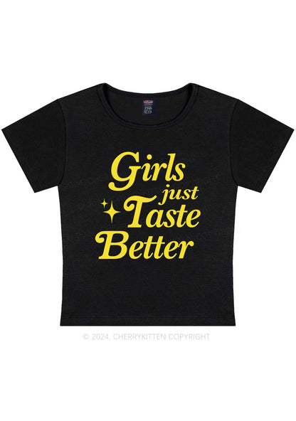 Girls Just Taste Better Y2K Baby Tee Cherrykitten